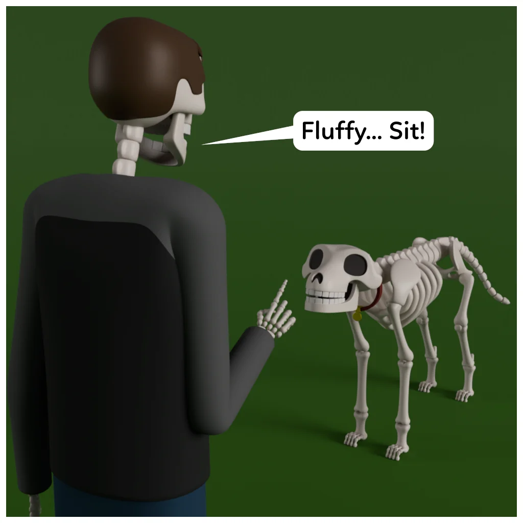 Ordinary Skeletons - Fluffy The Skeleton Dog - 1/7