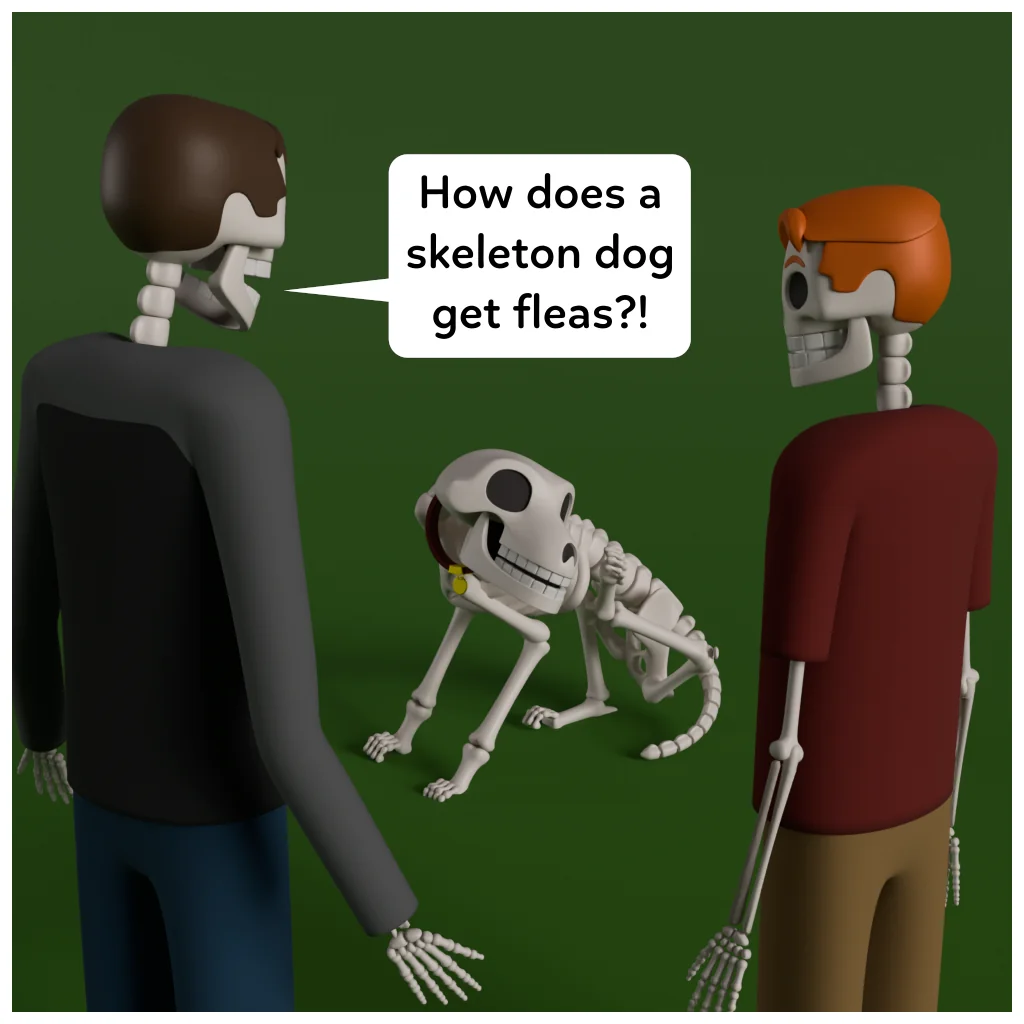 Ordinary Skeletons - Fluffy The Skeleton Dog - 5/7